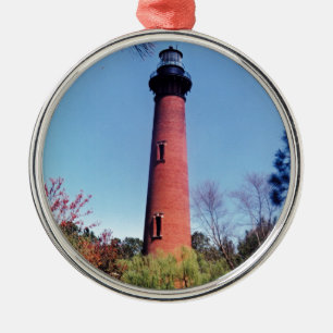 Currituck Leuchtturm Silbernes Ornament
