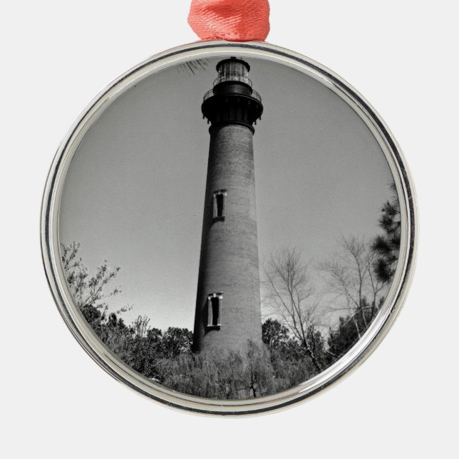 Currituck Lighthouse Silbernes Ornament (Vorne)