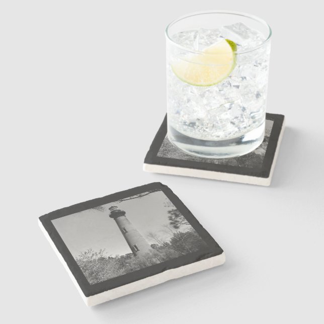 Currituck Lighthouse Steinuntersetzer (Seitenansicht)