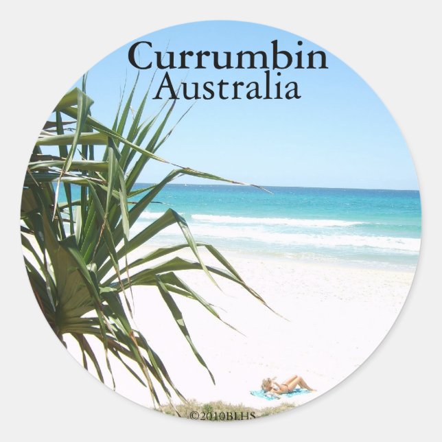 Currumbin-Aufkleber 2 Runder Aufkleber (Vorderseite)
