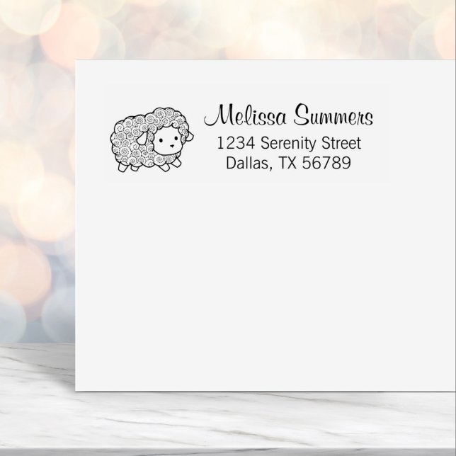 Curry Coat Little Sheep Ewe Rücksendeadresse Permastempel (Von Creator hochgeladen)