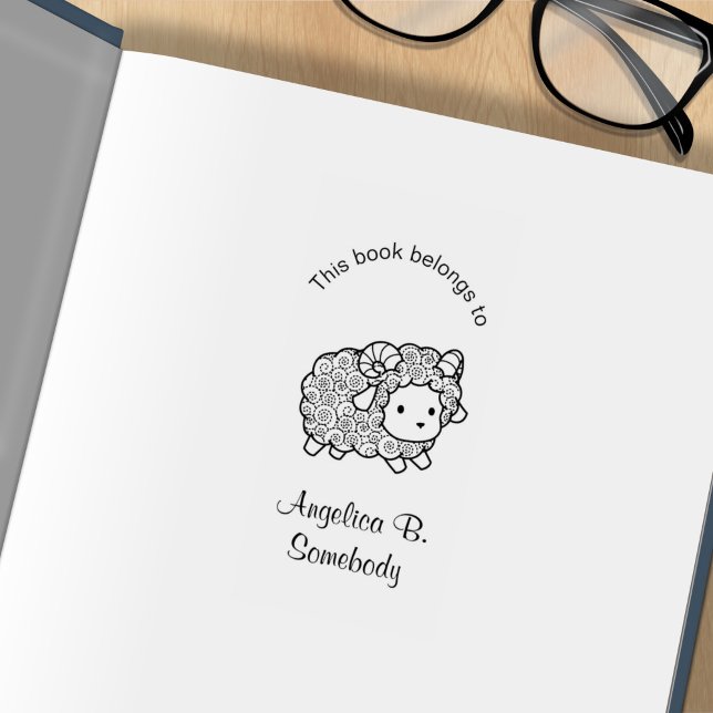 Curry Coat Little Sheep Ram Buchzeichen Gummistempel (Von Creator hochgeladen)