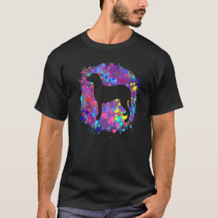 Curry Coat Retriever Dog Pet Pink Wasserfarbe Plat T-Shirt