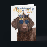 Curry Coated Retriever King for Day Funny Birthday Karte<br><div class="desc">Wenn Sie nach einer Geburtstagskarte suchen,  die für einen König geeignet ist,  dann ist dieser bezaubernde,  mit Curly-Coated versehene Retriever perfekt für den Typ,  der seinen Hund Liebe.</div>