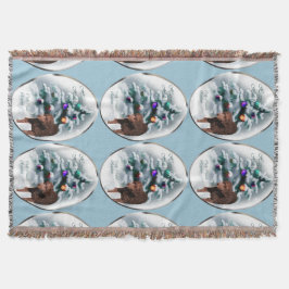 Curry Coated Retriever Weihnachten Decke