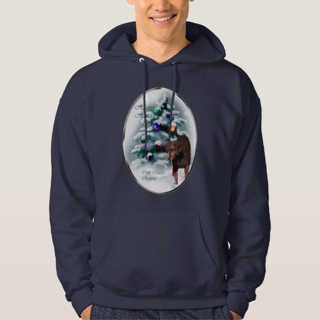 Curry Coated Retriever Weihnachtsgeschenke Hoodie (Vorderseite)
