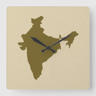 Curry-Gewürz-Stimmungen Indien Quadratische Wanduhr