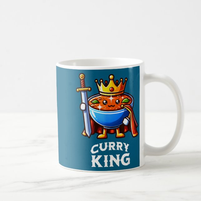 Curry King Funny Quote Curry Indian Food Lover  Kaffeetasse (Rechts)