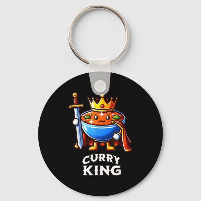 Curry King Funny Quote Curry Indian Food Lover  Schlüsselanhänger (Vorderseite)