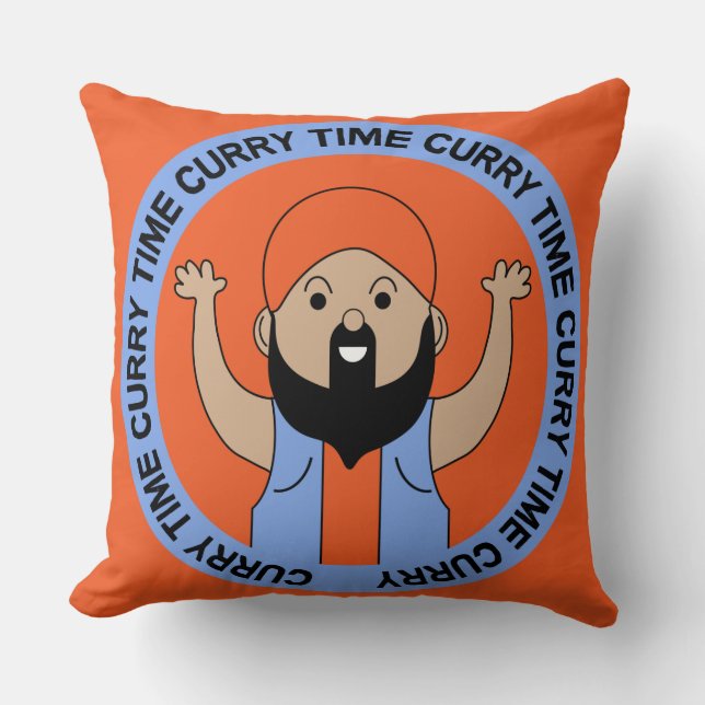 Curry Lover | Indischer Cousin | Corry Cook | FEIN Kissen (Vorderseite)