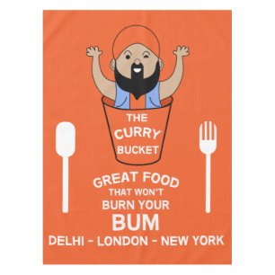 Curry Lover Indischer Cousin Corry Cook FEIN Tischdecke