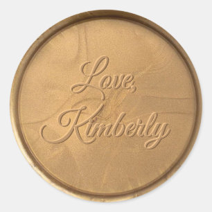 Curry mit Liebe Antique Gold Wax Siegel Aufkleber