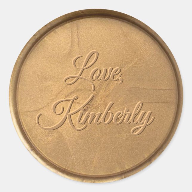 Curry mit Liebe Antique Gold Wax Siegel Aufkleber (Vorderseite)