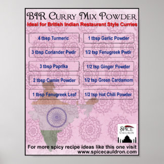 Curry Powder Rezept Poster