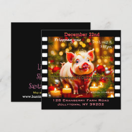 Curry Schwanz Piglet Funny Jährliches Party Einladung
