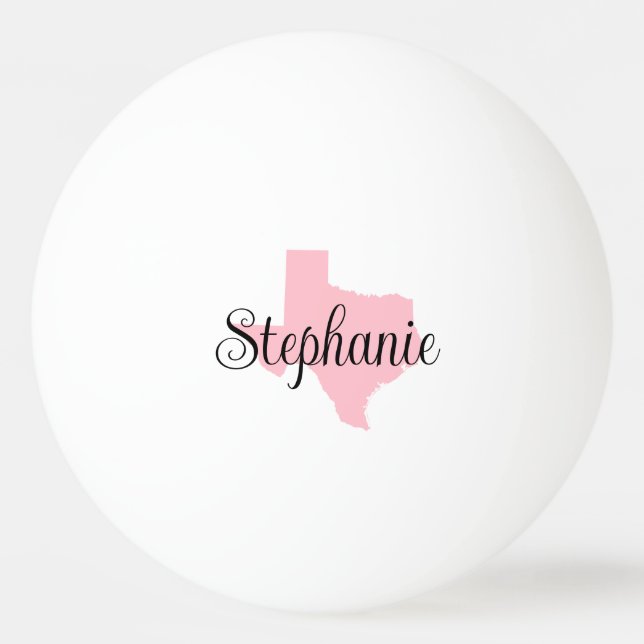 Curry Script Name Pink Texas Family Foto Tischtennisball (Vorderseite)