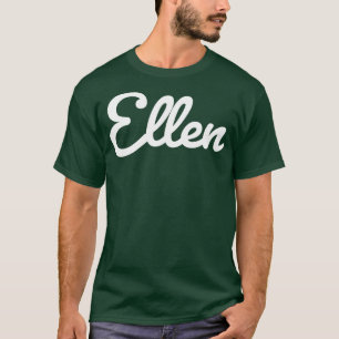 Curry Script Typografy White Text T-Shirt