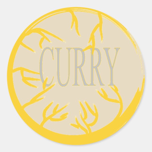 CURRY 'SPICE JAR' CIRCLE STICKER (Vorderseite)
