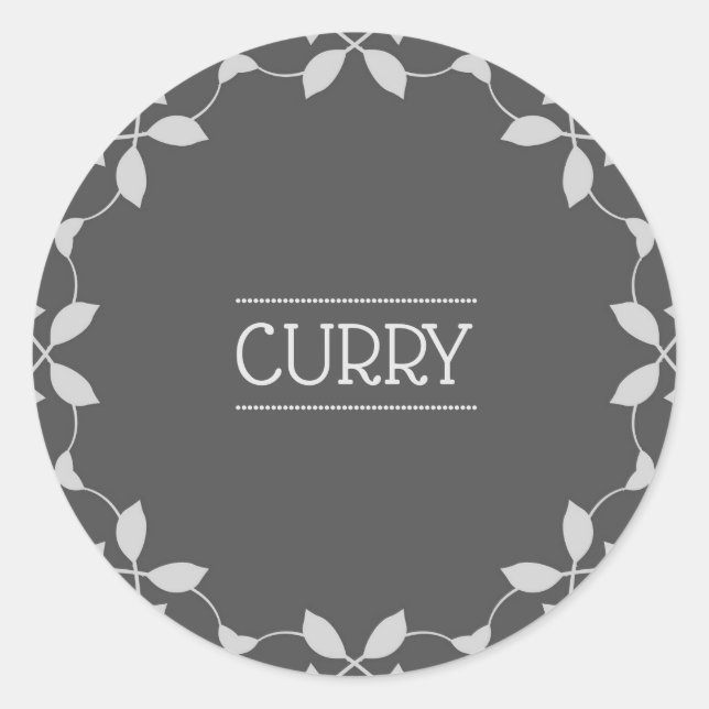 Curry Spice Jar Étiquettes (Devant)