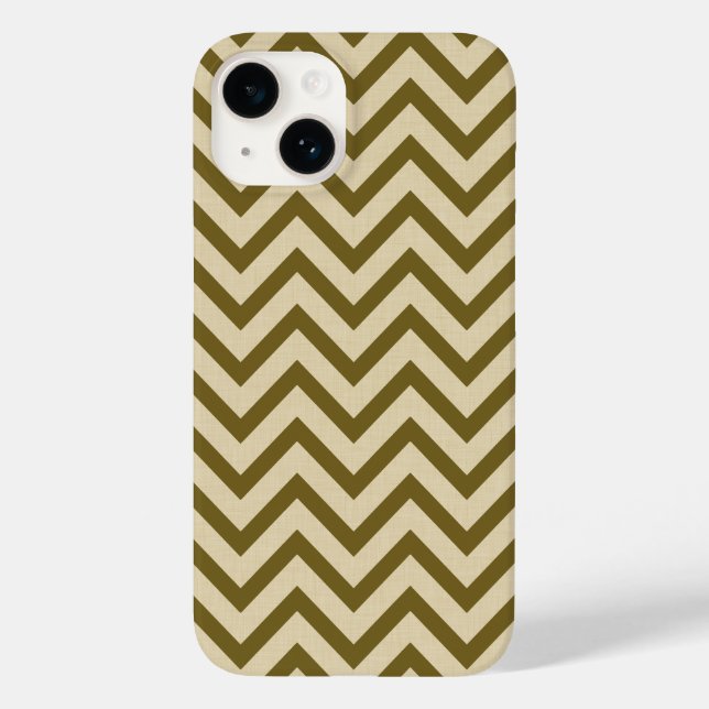 Curry Spice Moods Chevrons Case-Mate iPhone 14 Hülle (Rückseite)