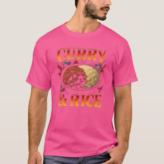 Curry und Reis Lieblingsessen Lustig Seltsam 90er T-Shirt