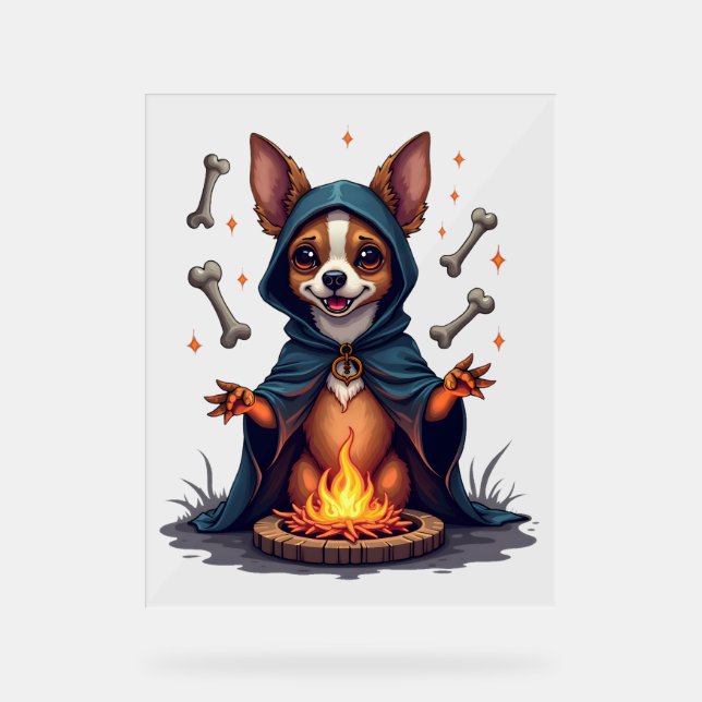 Cursed Chihuahua Ritual Dog Acrylschild (Vorderseite)