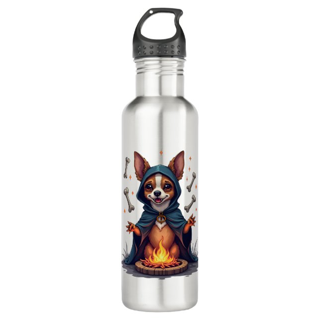 Cursed Chihuahua Ritual Dog Edelstahlflasche (Vorderseite)