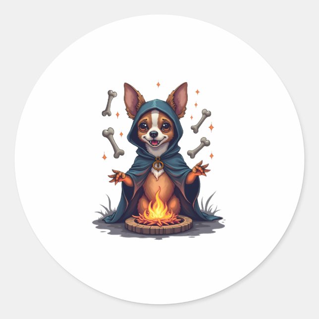Cursed Chihuahua Ritual Dog Runder Aufkleber (Vorderseite)