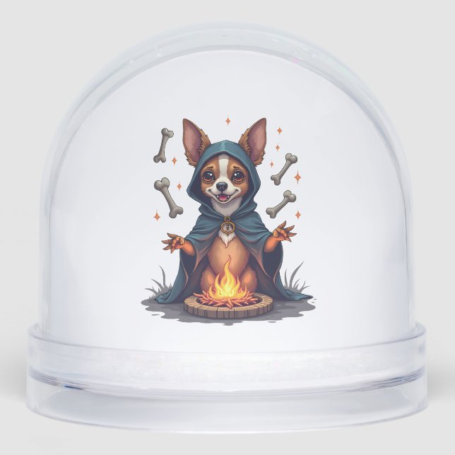Cursed Chihuahua Ritual Dog Schneekugeln (Vorderseite)
