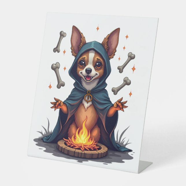 Cursed Chihuahua Ritual Dog Sockelschild (Vorderseite)