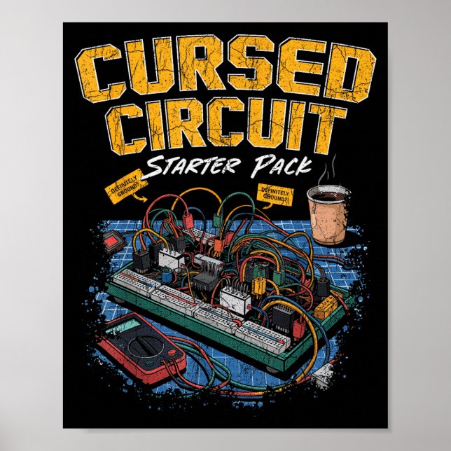 Cursed Circuit Starter Pack Funny Electronics Hall Poster (Vorne)