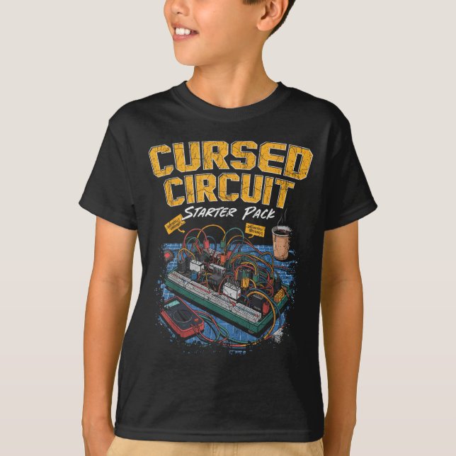 Cursed Circuit Starter Pack Funny Electronics Hall T-Shirt (Vorderseite)