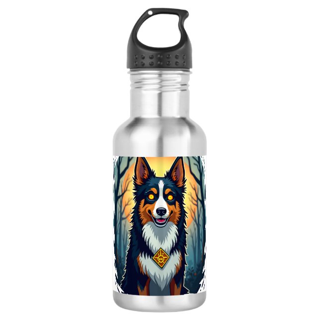 Cursed Collie Crawl Edelstahlflasche (Vorderseite)