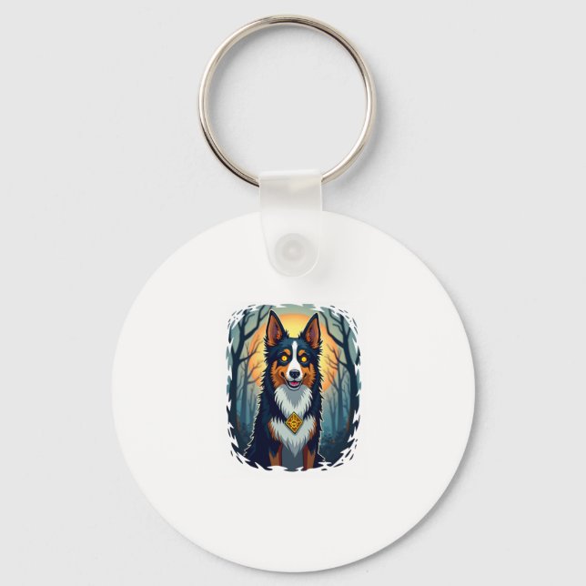 Cursed Collie Crawl Schlüsselanhänger (Vorderseite)
