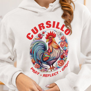 Cursillo Bunter Hahn Bete Gebete Wachse Hoodie