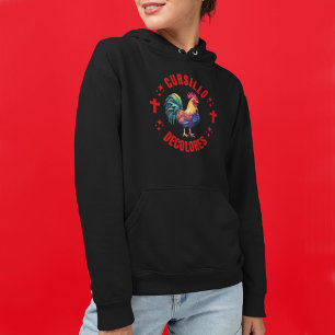 Cursillo Decolores Bunter Hahn mit Kreuzen Hoodie