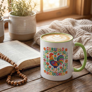 Cursillo DeColores Spanisches Volkskunst-Hahn Tasse