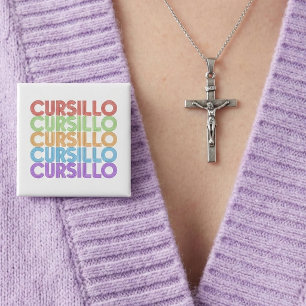 Cursillo Farbige Regenbogen-Stack DeColores Button