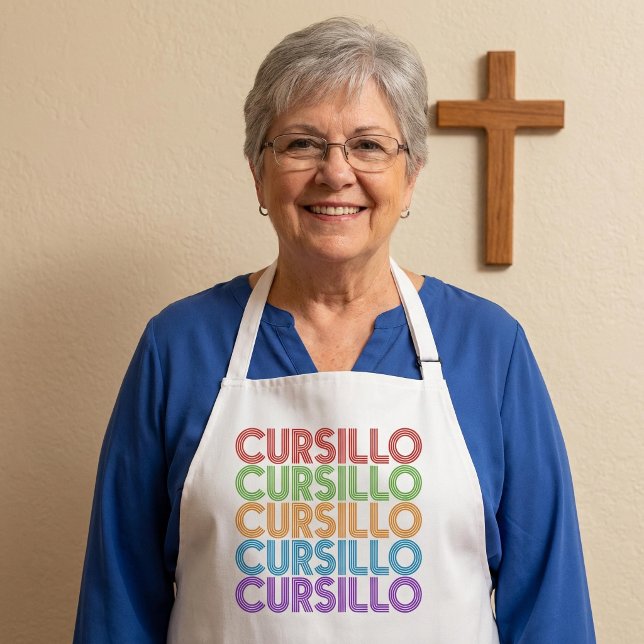 Cursillo Farbiger Gestapelter Regenbogen DeColores Schürze (Von Creator hochgeladen)