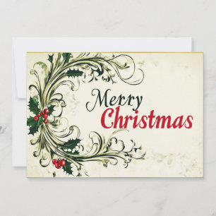Cursive frohe Weihnachten mit Grün