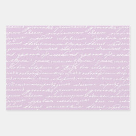 Cursive Handwriting Writer Author Book Lover Sweet Geschenkpapier Set