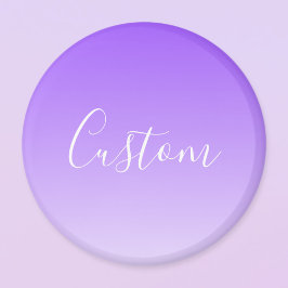 Cursive Script Name & Editable Light Lila Ombre Magnet