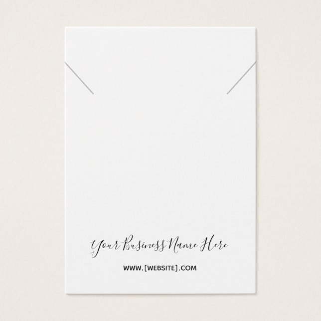 Cursive Script-Necklace-Pendant-Grafikkarte (Vorderseite)