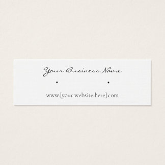 Cursive Skinny Study Earring Business Cards