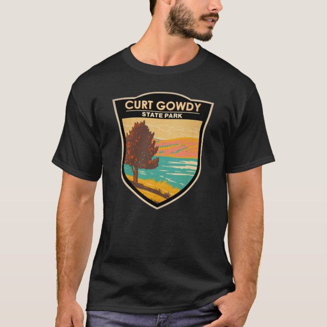 Curt Gowdy Staat Park Wyoming Vintag T-Shirt (Vorderseite)
