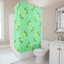Curtain of shower Jimette Design yellow and green
