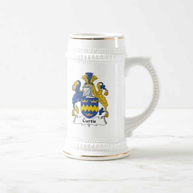 Curtis-Familienwappen Bierglas (Rechts)