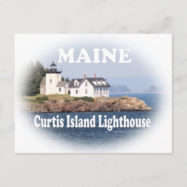 Curtis Island Leuchtturm Postkarte (Vorderseite)