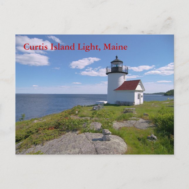 Curtis Island Light, carte postale du Maine (Devant)