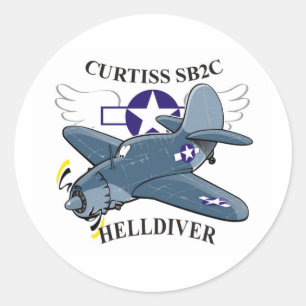 curtis sb2c helldiver runder aufkleber